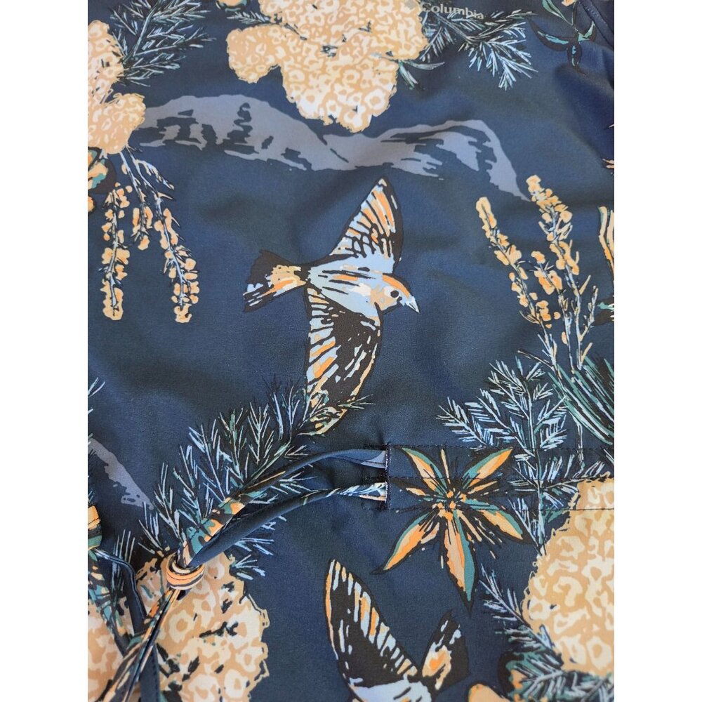 Columbia Women's XXL Sleeveless Floral Bird Print Bogata Bay Dress Omni-Shield - Picture 5 of 16